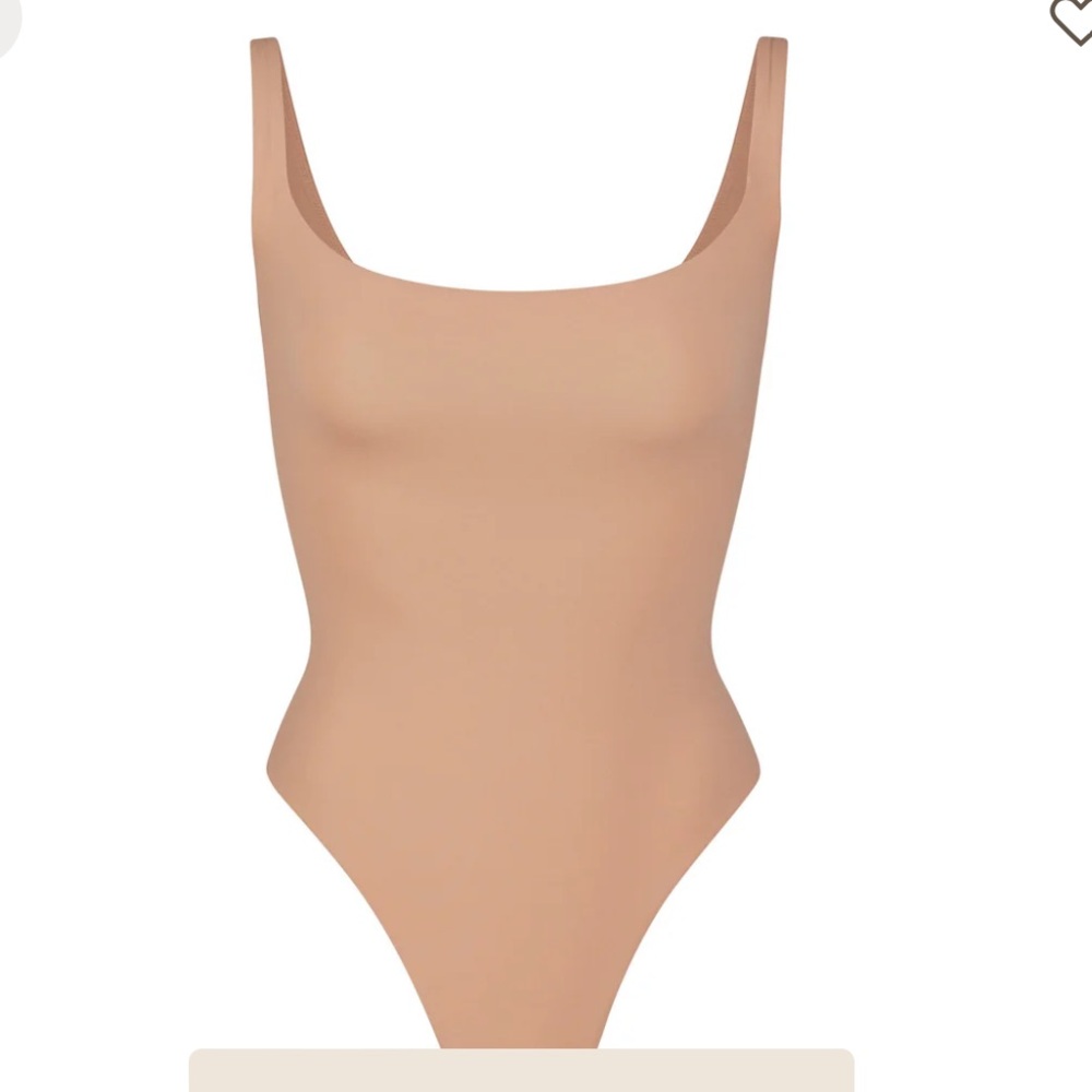 Skims body suit in ochre